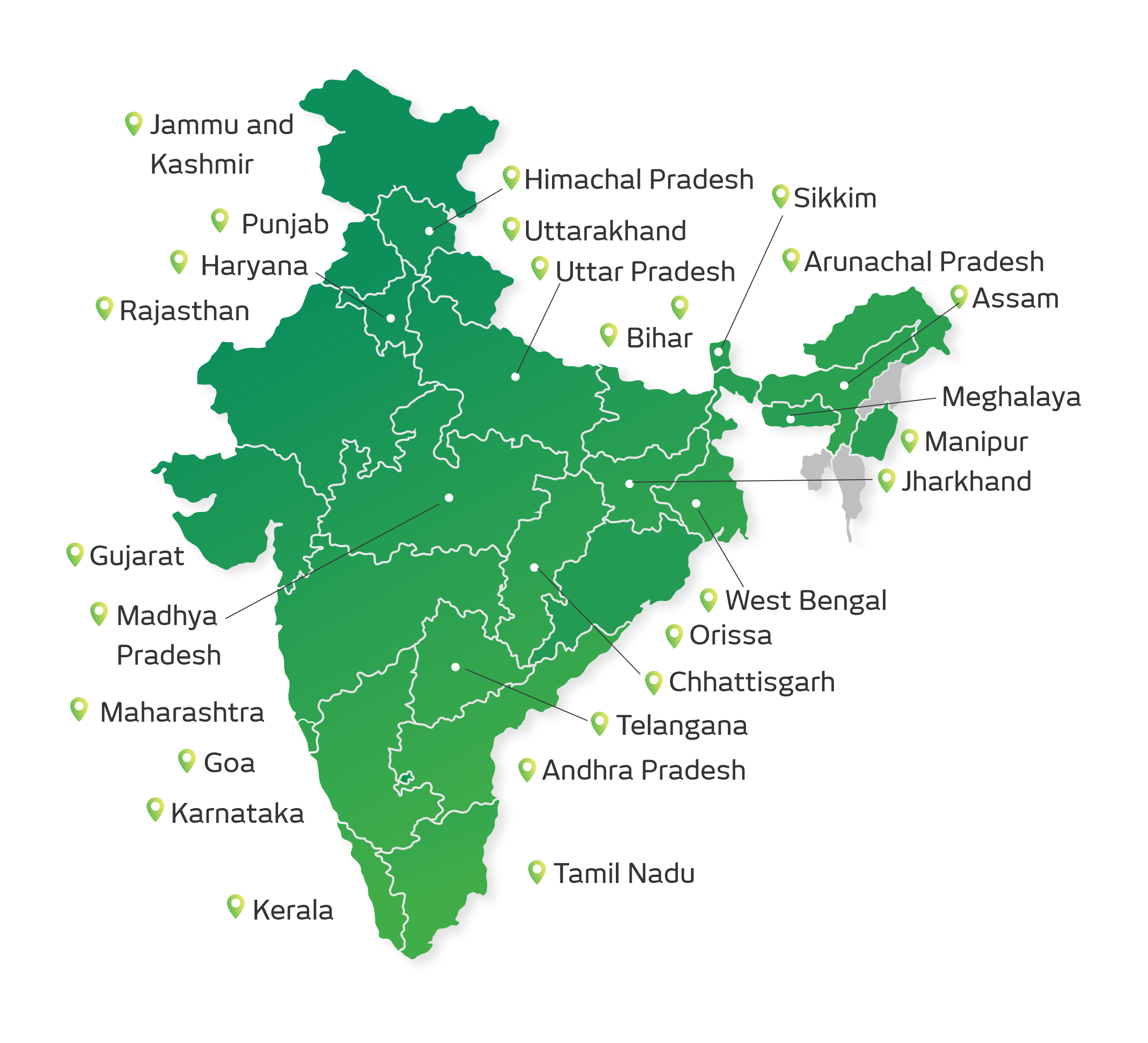 Metropolis India Network Map